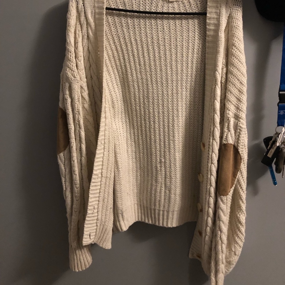 cardigan with elbow pads